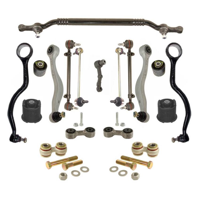 BMW Suspension Control Arm Kit - Front and Rear (18 Pieces) 33551131131 - Lemfoerder 3084442KIT